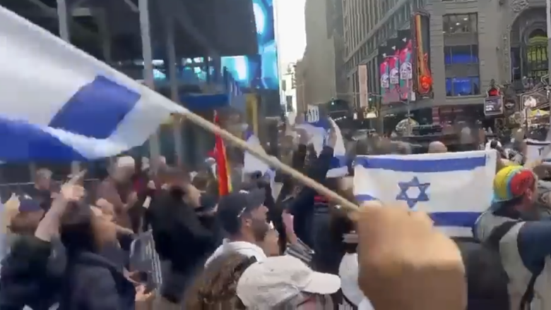  New York’ta Filistin ve İsrail destekçileri karşı karşıya geldi