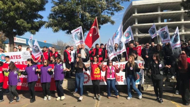  İzmir’de GATES işçileri düşük ücret dayatmasına karşı grevde